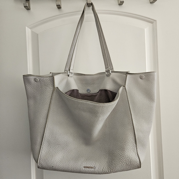 Rebecca Minkoff Light Grey Leather Tote Bag - Picture 3 of 8